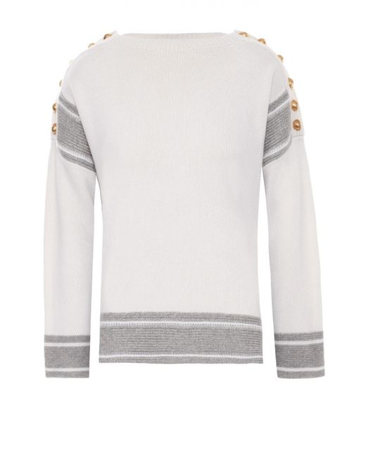 Alexander McQueen Кашемировый пуловер с декоративной отделкой