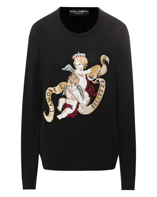 Dolce & Gabbana Пуловер из шерсти и шелка
