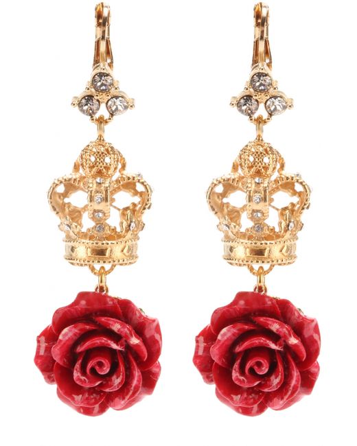 Dolce & Gabbana Серьги с декоративными элементами и кристаллами Swarovski