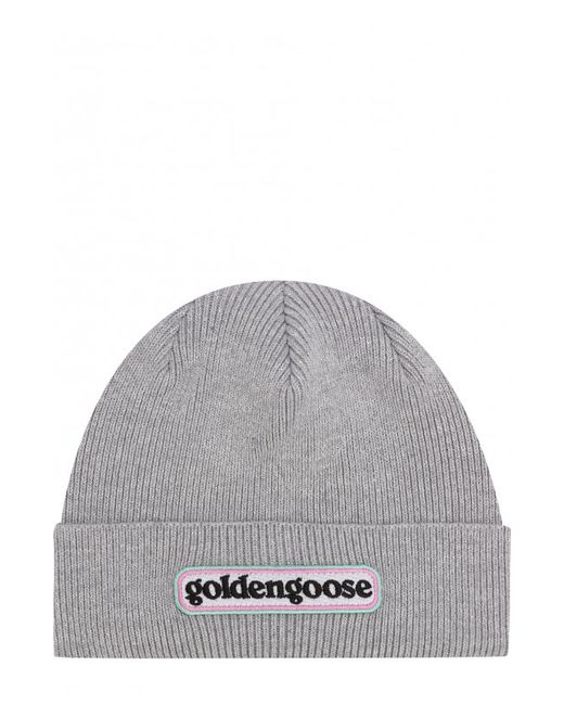Golden Goose Хлопковая шапка с нашивкой