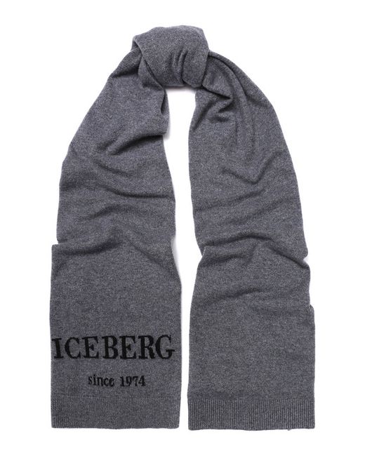 Iceberg Кашемировый шарф с логотипом бренда
