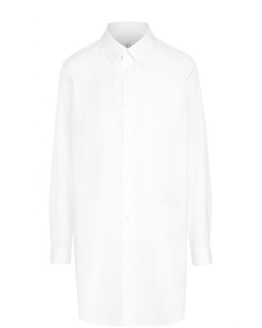 Yohji Yamamoto Удлиненная хлопковая блуза свободного кроя