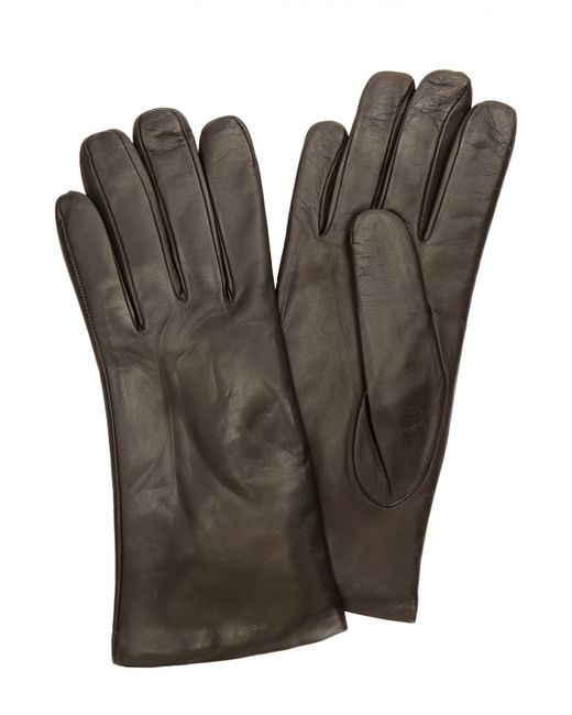Sermoneta Gloves Кожаные перчатки с подкладкой из кашемира