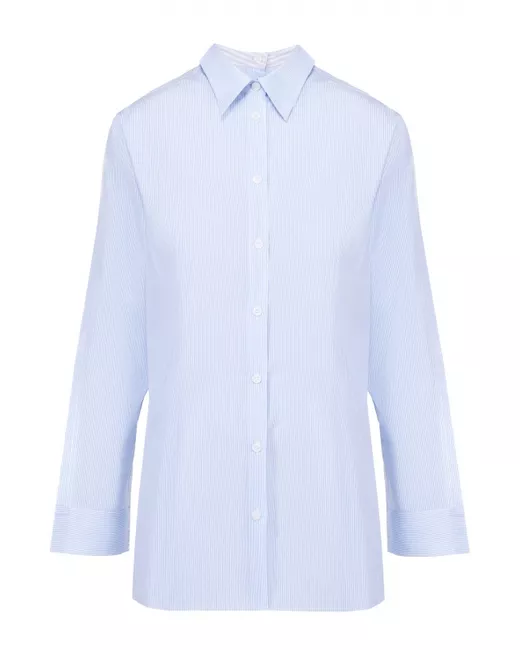 MM6 by Maison Margiela Хлопковая блуза прямого кроя с необработанным краем