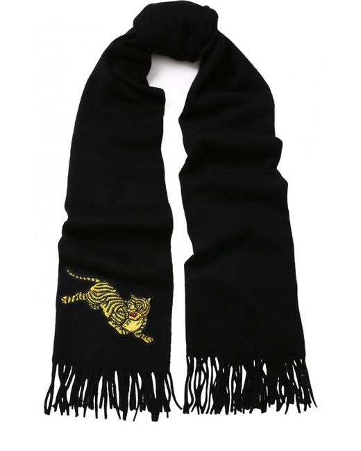Kenzo Шерстяной шарф с бахромой