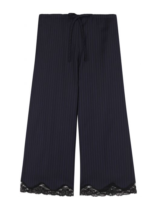 Alexander Wang Укороченные брюки с кружевной отделкой и эластичным поясом