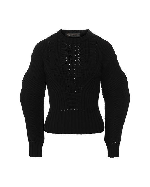 Versace Шерстяной пуловер с объемными рукавами