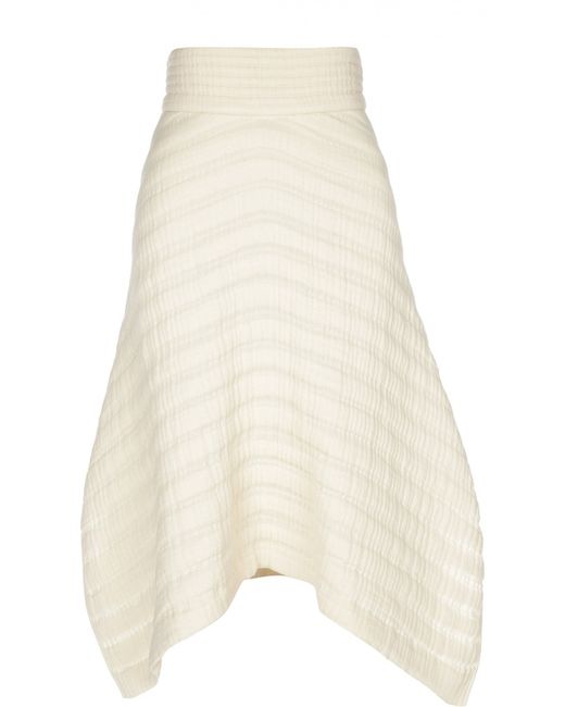 Isabel Marant Расклешенная юбка с асимметричным низом и широким поясом