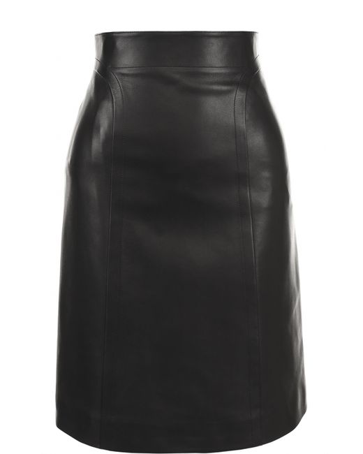 Alaïa Кожаная мини-юбка с широким поясом