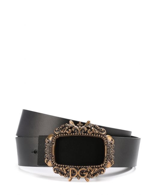 Dolce & Gabbana Кожаный ремень с металлической пряжкой
