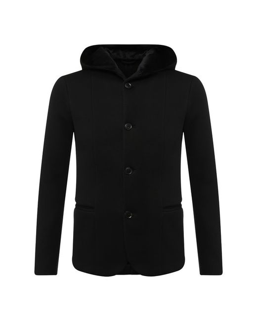 Emporio Armani Однобортный пиджак из вискозы с капюшоном
