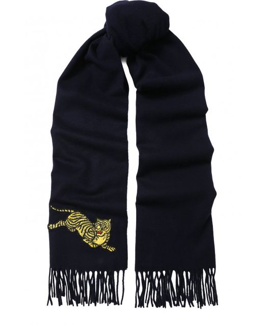 Kenzo Шерстяной шарф с бахромой