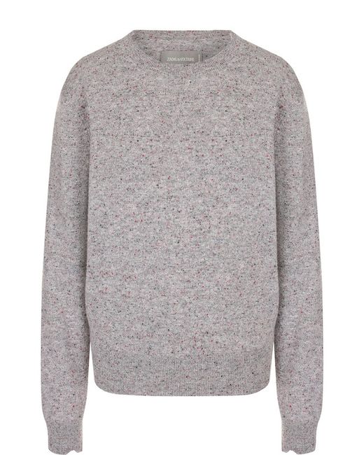Zadig & Voltaire Шелковый пуловер с круглым вырезом