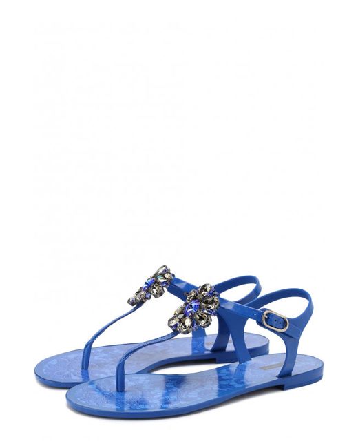 Dolce & Gabbana Резиновые сандалии с брошью
