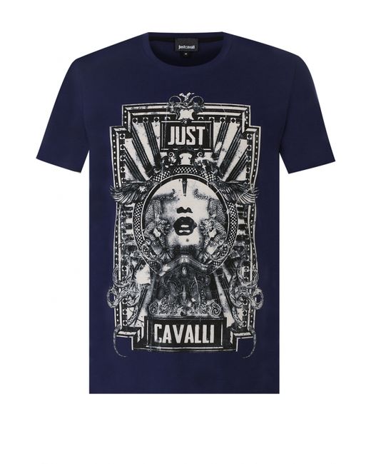 Just Cavalli Хлопковая футболка с принтом