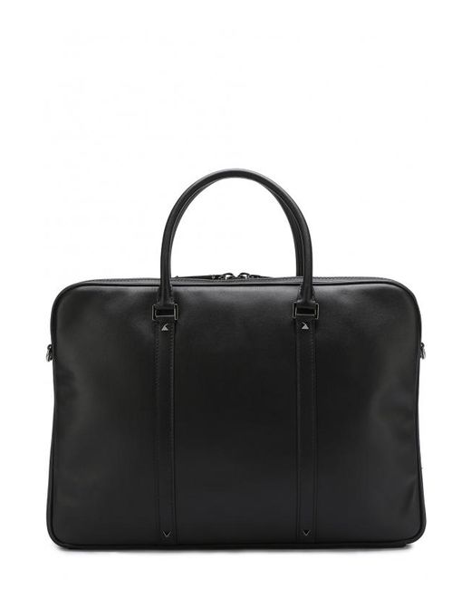 Valentino Кожаная сумка для ноутбука Garavani с плечевым ремнем