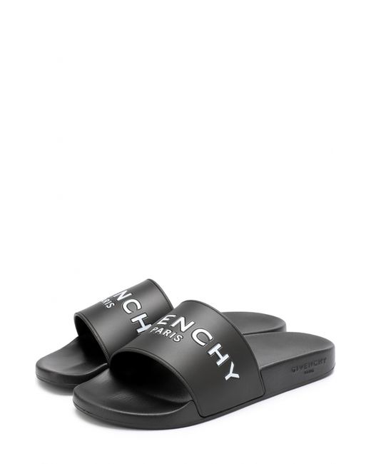 Givenchy Резиновые шлепанцы с логотипом бренда
