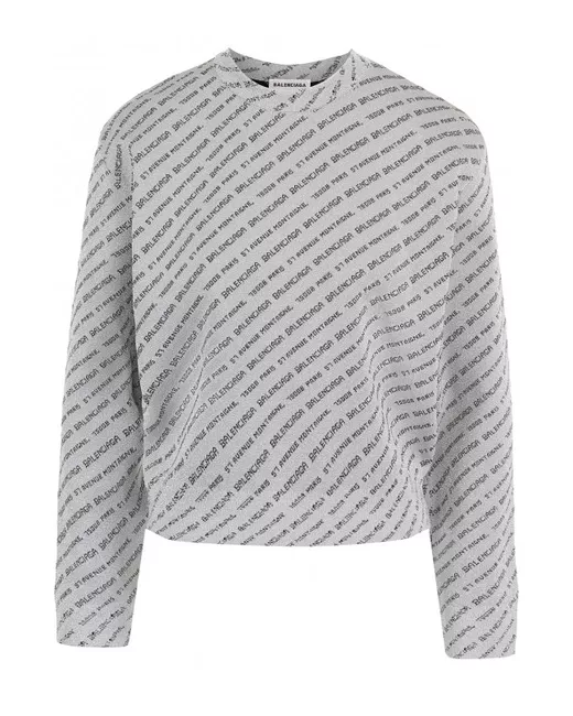 Balenciaga Пуловер с круглым вырезом и логотипом бренда