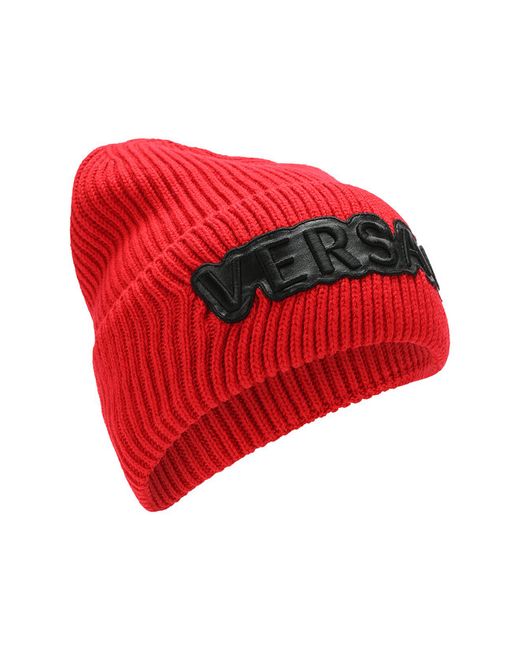 Versace Шерстяная шапка с логотипом бренда