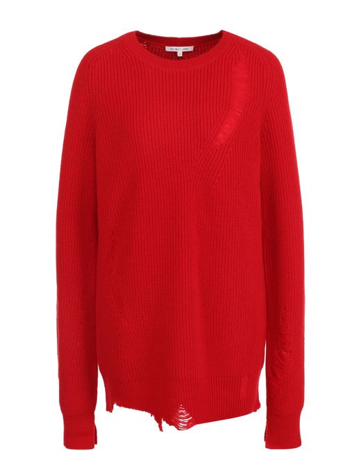 Helmut Lang Пуловер из смеси шерсти и кашемира с круглым вырезом