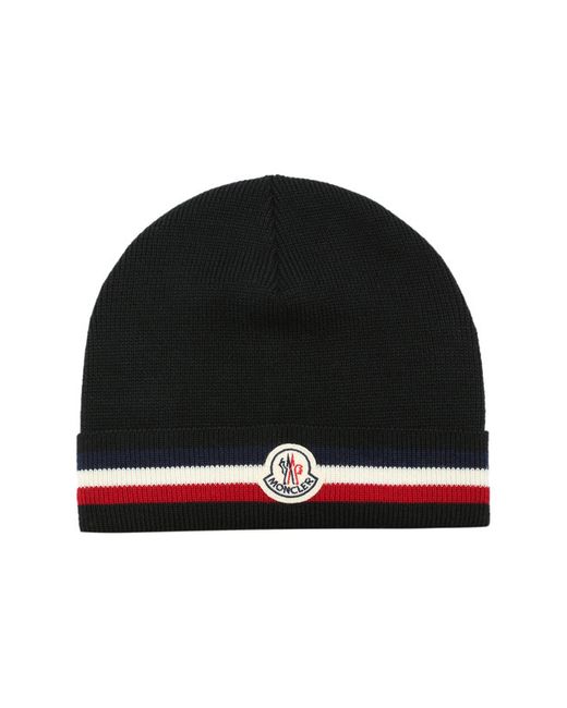 Moncler Шерстяная шапка с логотипом бренда