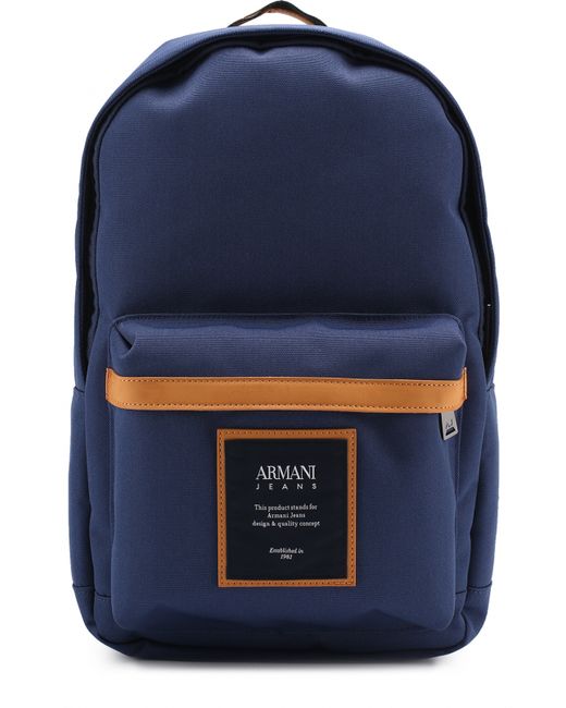 Armani Jeans Текстильный рюкзак с внешним карманом на молнии