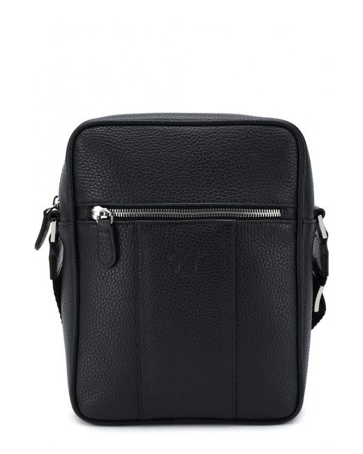 Canali Кожаная сумка-планшет с внешним карманом на молнии