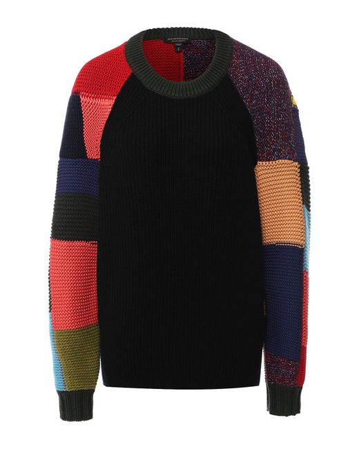 Burberry Пуловер свободного кроя из смеси шерсти и хлопка