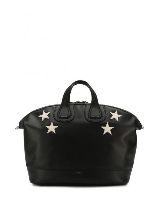 Givenchy Кожаная дорожная сумка Nightingale с плечевым ремнем