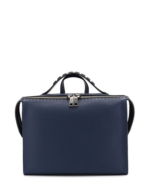 Fendi Кожаная сумка для ноутбука с плечевым ремнем