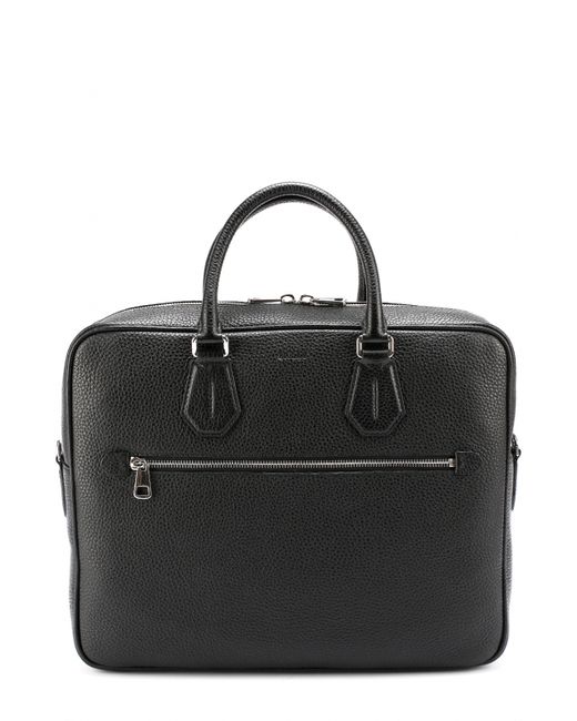 Bally Кожаная сумка для ноутбука с внешним карманом на молнии