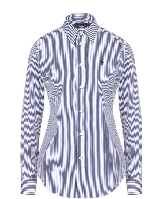 Polo Ralph Lauren Приталенная хлопковая блуза в полоску