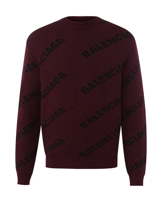 Balenciaga Шерстяной свитер с логотипом бренда
