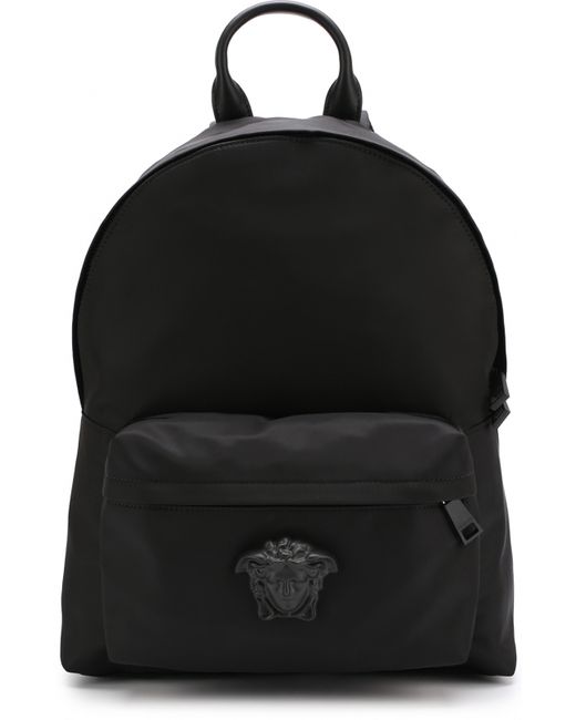 Versace Текстильный рюкзак с внешним карманом на молнии