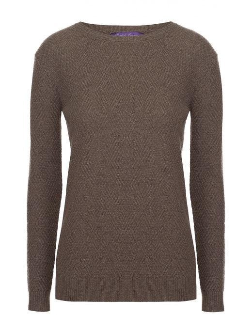 Ralph Lauren Кашемировый пуловер прямого кроя с круглым вырезом