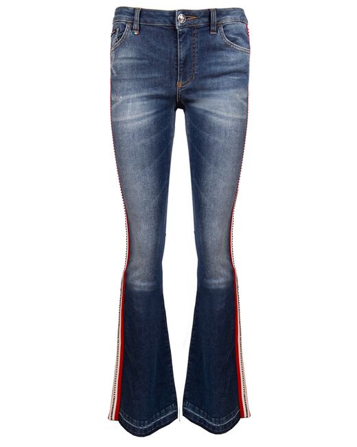 Philipp Plein Расклешенные джинсы с лампасами