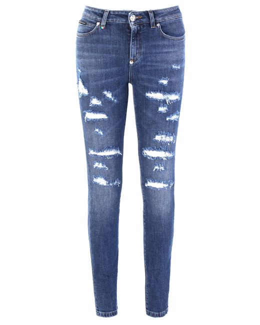 Philipp Plein Хлопковые джинсы с потертостями
