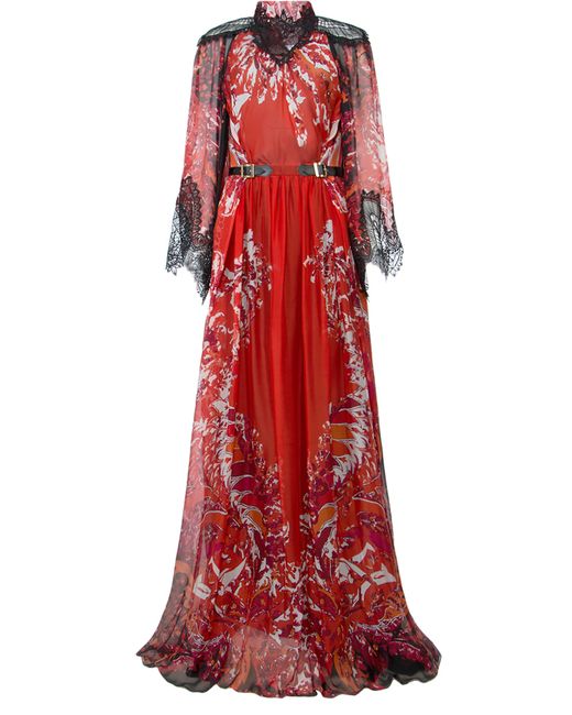 Zuhair Murad Платье с кружевными вставками