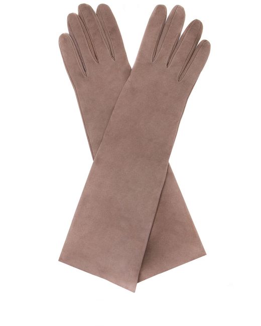 Sermoneta Gloves Перчатки замшевые удлинённые