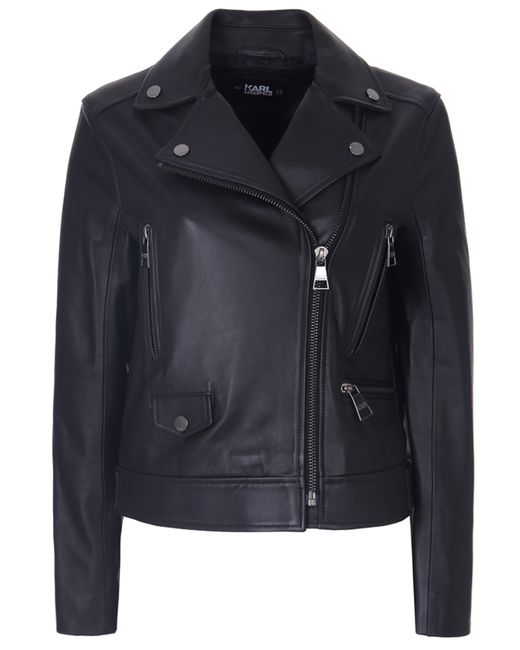 Karl Lagerfeld Куртка-косуха кожаная K/Ikonik