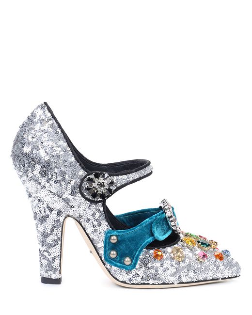Dolce & Gabbana Туфли с пайетками и камнями
