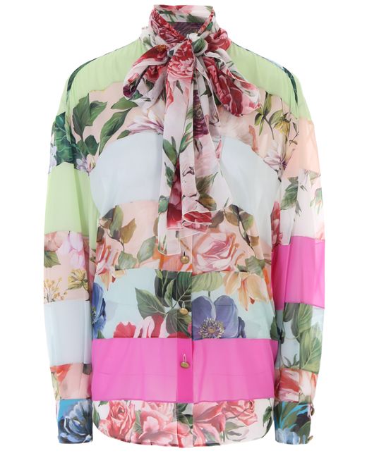 Dolce & Gabbana Блуза шелковая с принтом