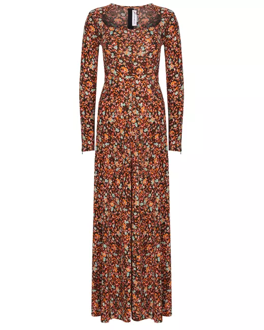 Victoria Beckham Платье из вискозы с принтом