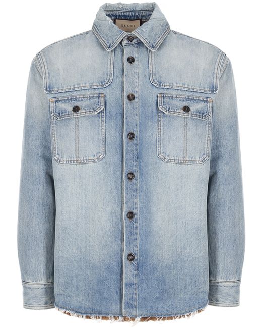 Gucci Куртка-рубашка джинсовая