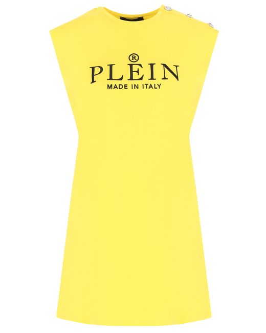 Philipp Plein Платье-футболка хлопковое