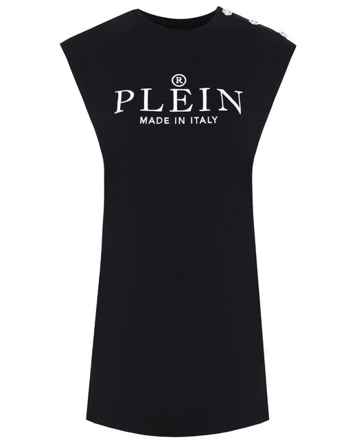 Philipp Plein Платье-футболка хлопковое