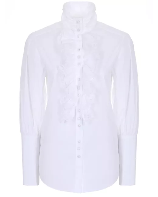Dolce & Gabbana Хлопковая рубашка с оборками
