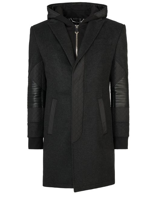 Philipp Plein Комбинированное пальто ISAAC