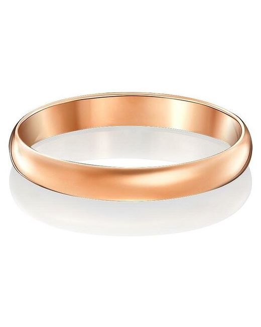 Платина Обручальное кольцо из красного золота без камней 01-3917-00-000-1110-11