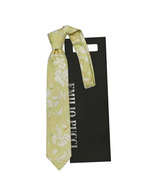 Emilio Pucci Стильный оливковый галстук 841568